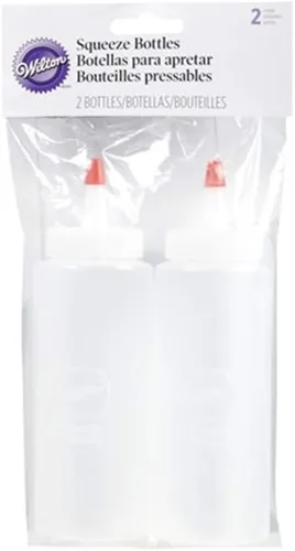 Vista 3 de Wilton Mini botellas exprimibles, botellas de plástico reutilizables para derretir dulces, salsas y decoraciones para hornear, 6 onzas, 2