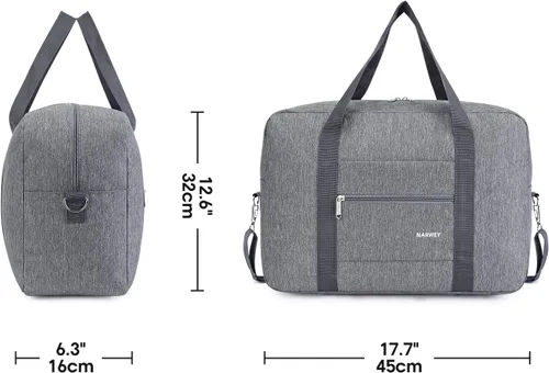 Vista 7 de For Spirit Airlines - Bolsa de viaje plegable para llevar en el equipaje de mano para deportes de fin de semana durante la noche para mujeres