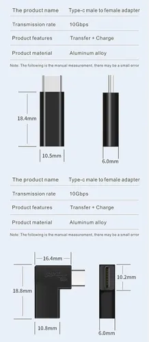 Vista 3 de BOLS Adaptador USB C (4 piezas), compatible con función completa USB C, admite velocidad de 10 GBbps, audio y video, adaptador de carga rápida..
