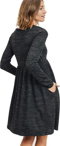 Vista 3 de HELLO MIZ Vestido de punto de maternidad con bolsillo para mujer