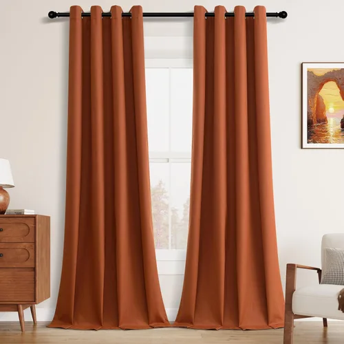 Vista 39 de Beige White Linen Blackout Curtains 90 Length 2 Panels Set for Living Room Bedroom, 100% Black Out Thermal Insulated Linen Drapes, Room Darkening
