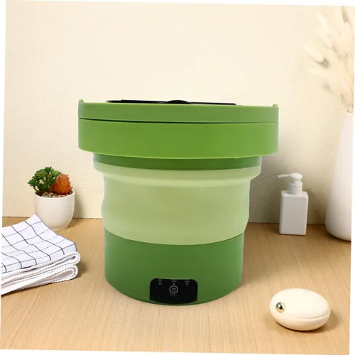Vista 6 de Kisangel Portable Clothes Washer Compact Foldable Design Lightweight Washer Machine for Travel Dorm Apartment Camping US Plug