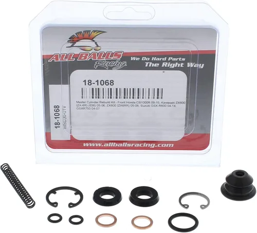 Vista 3 de All Balls Kit de reconstrucción de cilindro maestro Racing 18-1068 compatible con/reemplazo para Honda CB1000R 2009-2015, Kawasaki ZX600 (ZX-6R)