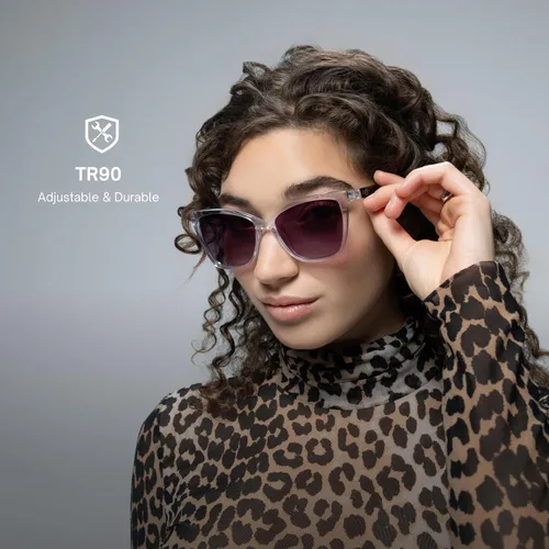 Vista 4 de Lucyd Lyte (versión 2025) - Lentes inteligentes para mujer, con Bluetooth, lentes polarizados, altavoces de oído abierto y micrófono, Moonrise