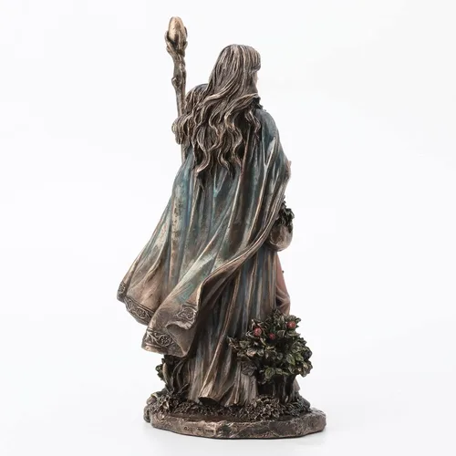 Vista 5 de Veronese Design Estatua de resina Eir La Valquiria de la Protección con acabado de bronce fundido de 24,1 cm