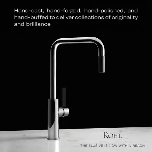 Vista 5 de Rohl 5927-68 FIRECLAY Fregaderos de cocina, 17-7/8 pulgadas de ancho por 17-1/2 pulgadas de profundidad por 9 pulgadas de alto, Pergame (68)