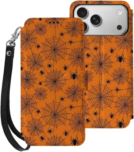 Vista 38 de SWEET TANG Compatible with iPhone 17 Pro Wallet Case Women PU Leather Shockproof Protective Folio Flip Cover (Cute Thanksgiving Turkey Maple Leaf)
