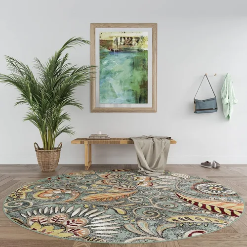 Vista 12 de Alfombras modernas de 5 x 7 para interiores, para sala de estar, comedor, dormitorio, cocina, entrada, alfombra contemporánea, marrón Marrón