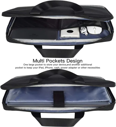 Vista 4 de Funda para laptop de 17.3 pulgadas, para hombre y mujer, TSA para HP Envy 17/Pavilion 17/OMEN 17, Dell G3 G7 17.3/Inspiron 17, Acer Aspire 17, Negro