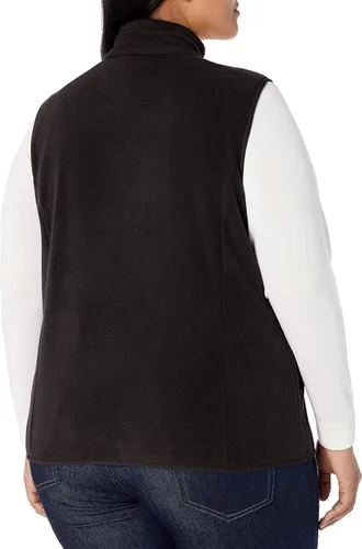 Vista 6 de Tienda Essentials Chaleco de forro de vellón suave sin mangas de corte clásico para mujer disponible en tallas extragrandes