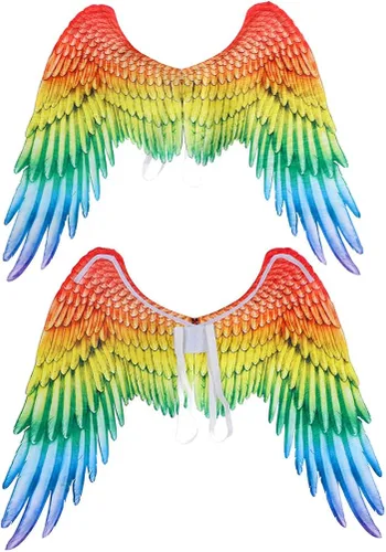 Vista 2 de Alas de ángel para cosplay, accesorios de actuación, alas de arco iris, alas de ángel, carnaval, accesorio de vestir elegante