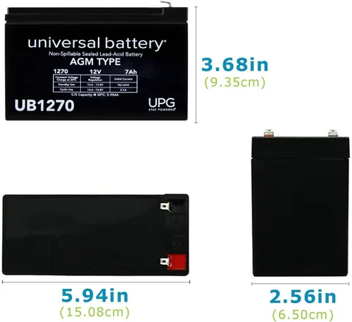 Vista 2 de UPG Batería UB1270-12V 7AH SLA