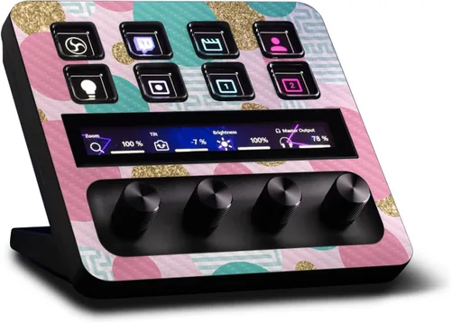 Vista 10 de MightySkins - Piel de fibra de carbono compatible con Elgato Stream Deck + madera gris Acabado de fibra de carbono texturizado protector