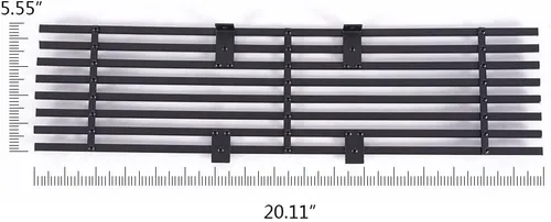 Vista 2 de CHEDA Parrilla Billet Negra de Inserción para Parachoques Compatible con Ford F150 Pickup 2009 2010 2011 2012 2013 2014 (Negro)