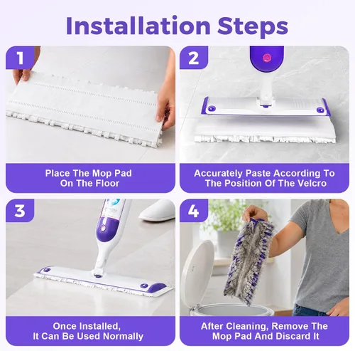 Vista 7 de Recambios de almohadilla de fregona eléctrica para Swiffer PowerMop Blanco