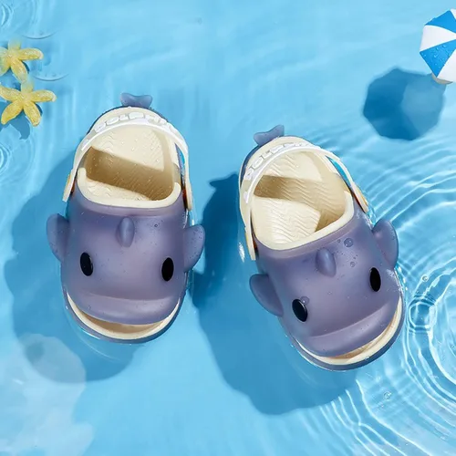 Vista 5 de LCKSDP Sandalias para niños y niñas, talla 9, Dophin, tiburón, sandalias para niños, talla 7, 8, 10, 11, 12, antideslizantes, para playa, piscina