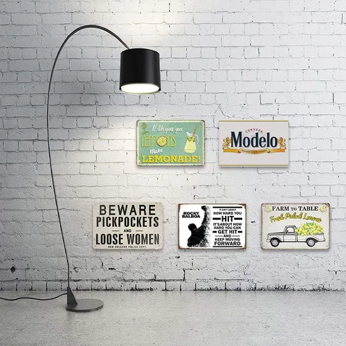 Vista 4 de Ice cold Cours Light Beer Served Here Vintage Metal Bar Signs Cartel de lata de 12 x 8 pulgadas