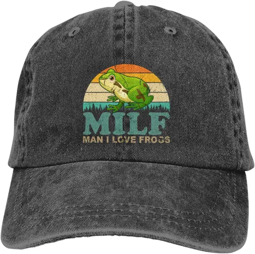 Vista 23 de Sombrero de ranas Hombre I Love Frogs Sombrero Hombres Gorra de béisbol Gorras ajustables