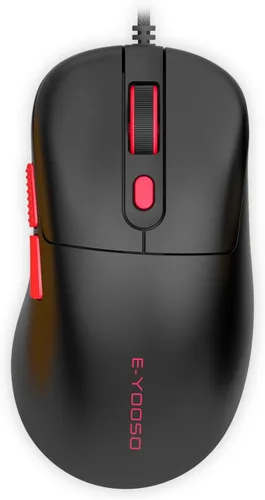 Vista 8 de E-YOOSO Ratón Bluetooth inalámbrico, mouse recargable, mouse para juegos de 26000 DPI con cable, ergonómico superligero, compatible con software