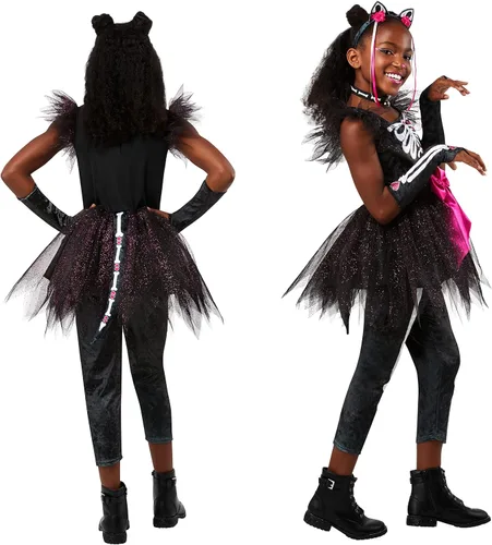 Vista 3 de Rubies Girl's Forum Skele-kitten Costume DressChild's Costume