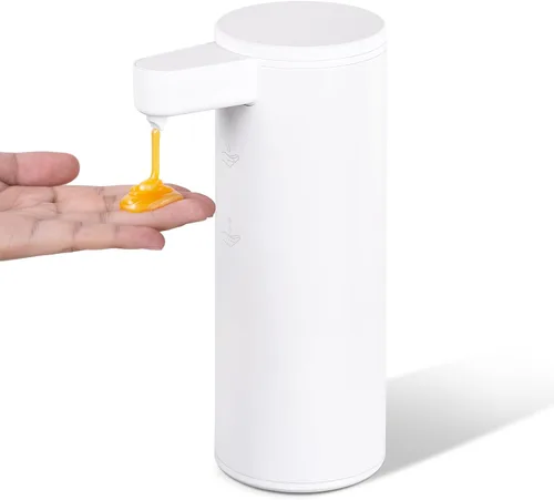 Vista 9 de Dispensador automático de jabón de acero inoxidable con sensor, dispensador de jabón infrarrojo, eléctrico, IPX5, impermeable, USB-C, sensor de Negro