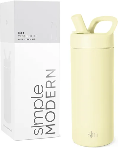 Vista 21 de Simple Modern Botella de agua con tapa de pajilla Termo de acero inoxidable aislado Botellas de agua reutilizables para viajes para gimnasio