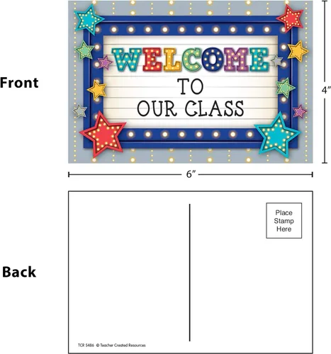 Vista 4 de Teacher Created Resources Postales de bienvenida de carpa (5486)