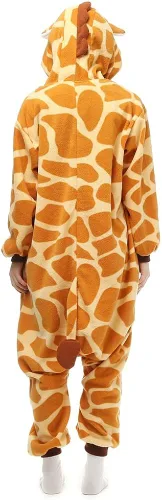 Vista 5 de Disfraz de jirafa para adultos, disfraz de animal para Halloween y cosplay