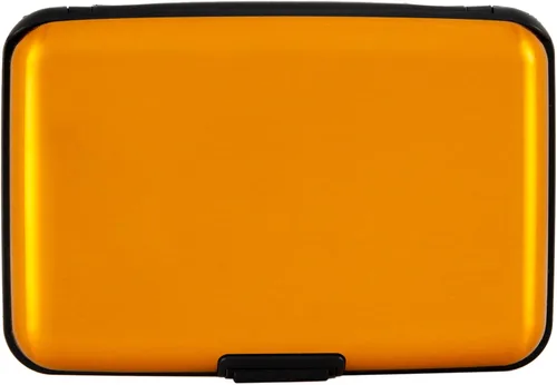 Vista 18 de Soporte para tarjetas de crédito, cartera metálica con bloqueo RFID para tarjetas de identificación para mujeres y hombres, funda rígida de aluminio