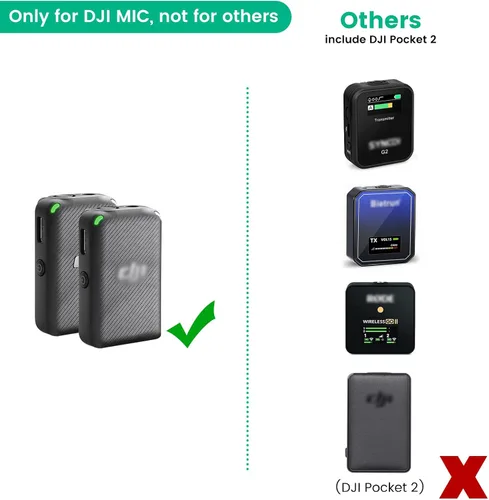 Vista 2 de Paravientos de micrófono protector contra viento compatible con micrófono de solapa inalámbrico DJI MIC, cubierta peluda (paquete de 2)