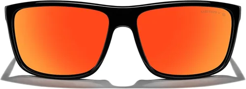 Vista 2 de MERRY'S - Gafas de sol deportivas rectangulares, lentes polarizados con protección UV400, para hombres y mujeres, gafas para ciclismo, conducción