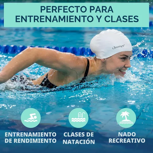 Vista 7 de Limmys Gorro de Natación Premium para Mujeres con Cabello Largo – Gorro de Natación de Silicona Suave para Mujeres – Cómodo, Ajuste con Espacio Negro