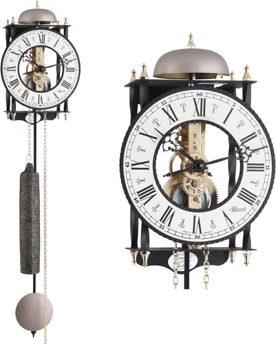 Vista 3 de Hermle Reloj de pared clásico con cadena de 8 días con campana en la hora-70503-000701