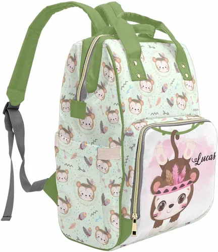 Vista 4 de M YESCUSTOM - Mochila para pañales con nombre personalizado para esposa, bolsas de pañales portátiles, regalos para el día de la madre, mochila