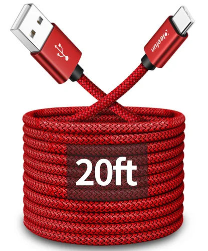Vista 9 de CLEEFUN Cable largo USB C de 20 pies, cable de carga USB a USB-C, cable de carga tipo C de 20 pies para iPhone 16 serie 15, serie Samsung Galaxy