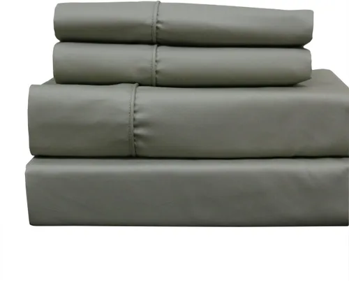 Vista 6 de Solid Blue Top Split King: Sábanas ajustables tamaño King, juego de sábanas de 4 piezas, 100% algodón, 650 hilos, satén, bolsillo profundo