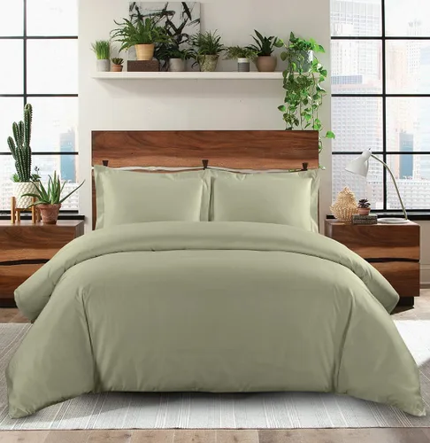 Vista 8 de Royal Hotel Bedding Funda de edredón de 500 hilos, 100% algodón, cierre de botón, suave y fresco, juego de funda de edredón de 2 piezas, tamaño Negro