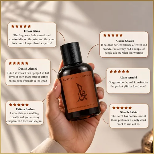 Vista 8 de Dukhni Amjad - Perfume unisex de larga duración, 3.4 fl oz, regalos
