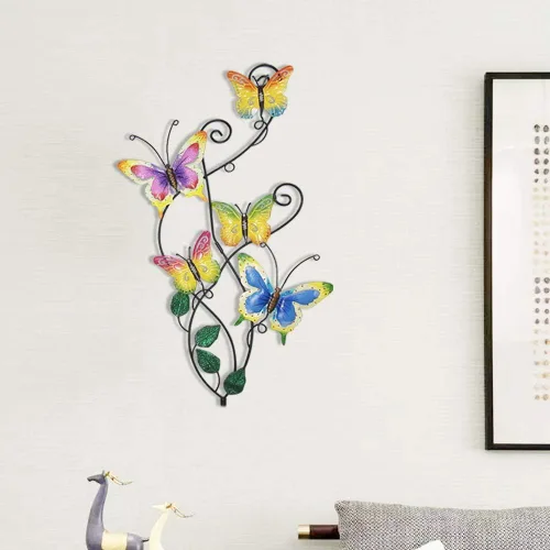 Vista 5 de Juegoal Decoración de estaca de jardín de mariposa de 28 pulgadas, decoración de arte de pared de metal, regalo ideal para el día de la madre