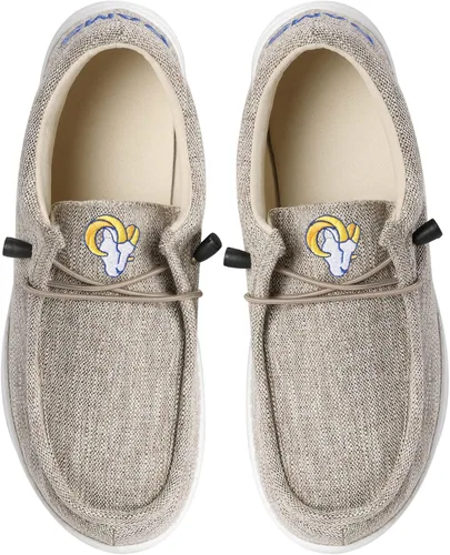 Vista 63 de FOCO Men's NFL Team Logo Lightweight Loafers Lace Up Cotton Knit Shoes