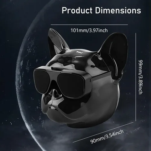 Vista 4 de Altavoz Inalámbrico Bulldog - Altavoz Bluetooth Portátil con Sonido Estéreo Fuerte, Altavoz Compacto para Exteriores para Acampar y Viajar Regalo