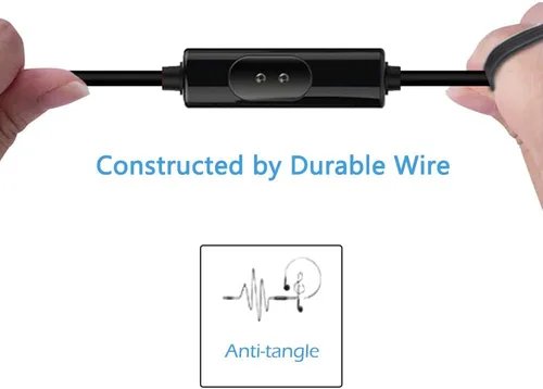 Vista 6 de SourceTon Paquete de 3 auriculares con control remoto y micrófono, aislamiento de ruido estéreo en el oído sin enredos para teléfonos inteligentes 1