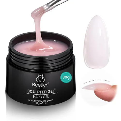 Vista 54 de Beetles Kit de Gel Duro para Uñas Clásico Neutro 3 Colores 9 en 1 Extensión de Uñas Esculpido de Alta Dureza para Profesionales de Salón Gel