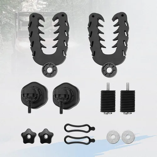 Vista 7 de KEMIMOTO Soporte para herramientas UTV, anclaje de amarre compatible con Polaris Ranger General, soporte para herramientas con amortiguadores