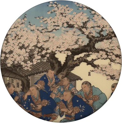 Vista 3 de Blooms Bouts Renaissance Ode the Artistry of Sumo Wrestling PopSockets Standard PopGrip