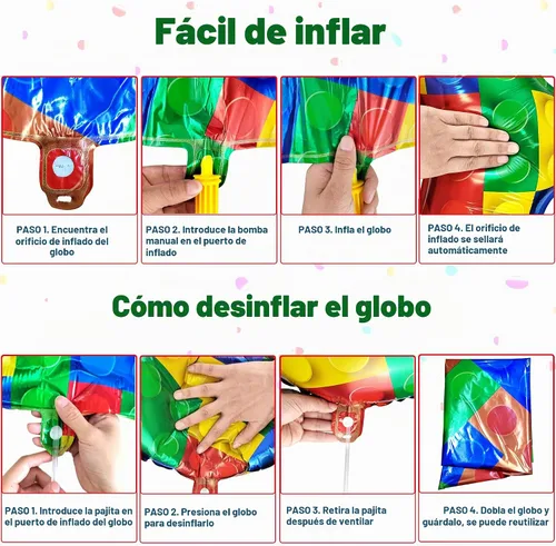 Vista 5 de Globo grande de 32 pulgadas de bloque de construcción número 0 globo grande
