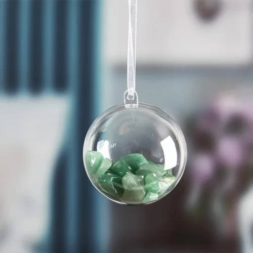 Vista 2 de YGLINE Adornos de cristal para árbol de Navidad, cuentas de cristal, adornos de bola, adorno de piedras preciosas para decoración de árbol de Navidad