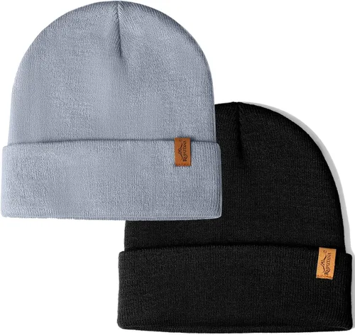 Vista 27 de Rajputana 1 y 2 Packs Gorro de invierno unisex de punto para hombre y mujer 2-Camuflaje