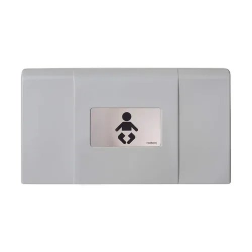 Vista 11 de Foundations Estación de cambio de pañales para bebé ultra horizontal, superficie de cambio de gran tamaño, plástico con bisagra de acero inoxidable