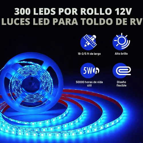 Vista 4 de Tira de luces LED marinas, pontón, lancha, tira de luz LED de 12 V, impermeable, luz interior de cubierta para kayak, barcos Jon, barcos de pesca